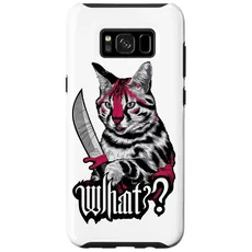 Hülle für Galaxy S8+ Halloween Katze Messer Design Witzige Tier Katzen