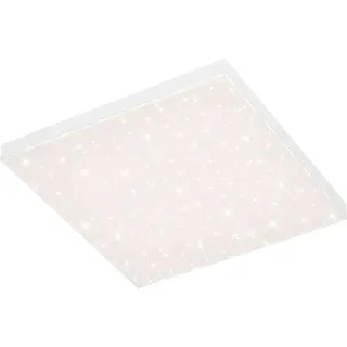 BRILONER FRAMELESS LED Panel, Fernbedienung, Dimmbar, CCT Farbtemperatursteuerung, Sternendekor, weiß, 45 x 45 x 6,9 cm - Weiß