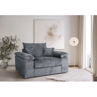 OTTO home XXL-Sessel Soft&Cosy Polyester 151 x 93 x 123 cm Grau mit 2 Zierkissen