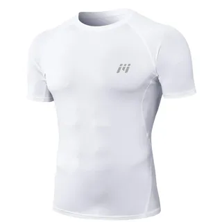 MEETWEE Kompressionsshirt Herren, Kurz/Langarm Funktionsshirt Männer Sportshirt Training Fitnessshirt Atmungsaktiv Laufshirt Unterhemd für Laufen Jogging Sport Turnhalle
