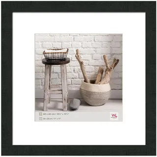 walther design Bilderrahmen schwarz 40 x 40 cm Home Holzrahmen HO440B