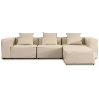 Home Deluxe Modulares Sofa VERONA L Beige,