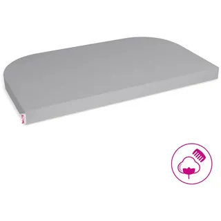 Babybay Kinderspannleintuch , Grau , Textil , 50x6x89 cm , Oeko-Tex® Standard 100 , bügelfrei, Rundumgummi, hautsympathisch, atmungsaktiv, gute Dehnbarkeit, einfaches Überziehen, faltenfreier Sitz , Schlafen, Babybettausstattung, Kinderspannleintücher