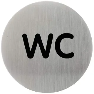 Durable Türschild Picto rund Ø 8,3 cm Edelstahl metallic Silber