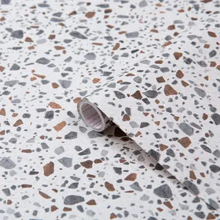 d-c-fix Möbel-Klebefolie Terrazzo Marmor-Optik 67,5 cm x 2 m - Möbelfolie selbstklebende Deko-Folie Küchenfolie Küchen-Schrank Tisch-Folie Fensterbank Küchenfronten Bad Granit Stein Flakes Muster