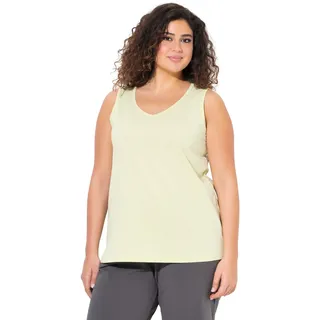 Ulla Popken Damen große Größen Übergrößen Plus Size Top, V-Ausschnitt, Classic, ärmellos