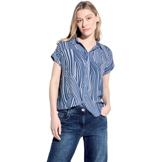 CECIL Damen B344678 Gestreifte Bluse, Soft Light Blue, L