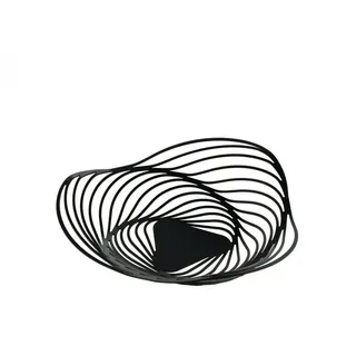 Alessi Obstschale Trinity Ø 33 cm Edelstahl Schwarz M (Medium)