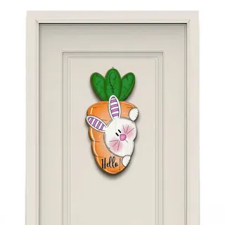 Osterdeko Türschild & Türkranz Frühling Alternative – Hasen & Karotten Türhänger für Osterdekoration, Deko Frühling & Osterdeko Outdoor – Osterschmuck & Fensterdeko für Haus, Garten & Haustür