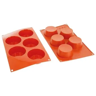 Déco Relief - Silikonform für 5 Muffins, XXL, ⌀ 8,1 x 3,2 cm – Kuchenform zum Backen – professionelles Material