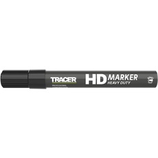 Tracer Hochleistungs-Baufarbmarker (1-3mm Universalmarker mit Rundspitze, ideal für Baustellen) - Schwarz