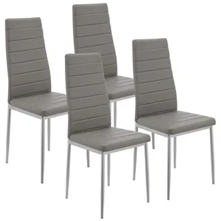 Juskys Esszimmerstuhl Loja 4er Set - Grau