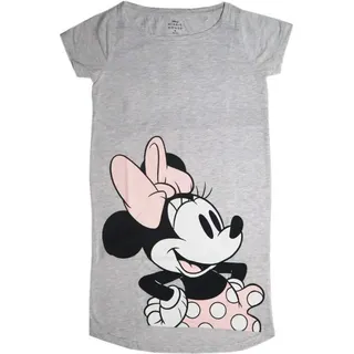 Disney Minnie Maus Damen kurzarm Schlafshirt Nachthemd – Grau / S