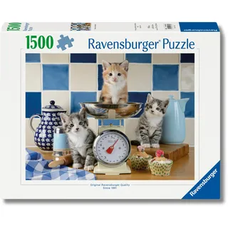 Ravensburger Puzzle 12001708 - Kätzchen in der Küche - Puzzle mit 1500 Teilen, für Katzen-Freunde ab 14 Jahren