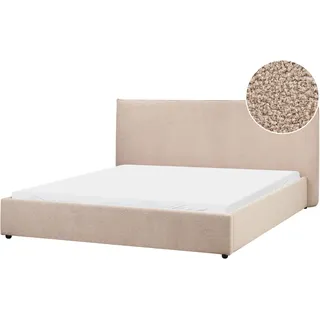 Beliani Polsterbett Taupe Lavaur - Textil , 180x200 cm , Schlafzimmer, Betten