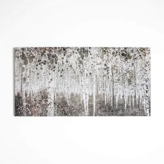 Leinwandbild , Braun, Weiß , Textil , rechteckig , 120x60x3 cm , Keilrahmen, einfache und schnelle Anbringung , Bilder & Rahmen, Bilder, Leinwandbilder