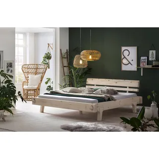 SalesFever Fügen Bett 140 x 200 cm beige