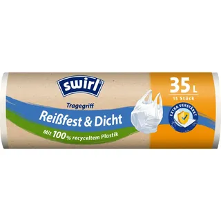Swirl Müllbeutel Reißf.&Dicht 35l 15St., Abfallsack, Weiss