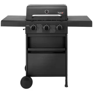Taino Gasgrill Compact 3+0 3-Brenner , Schwarz , Metall , 113x100x48 cm , Grills, Gasgriller