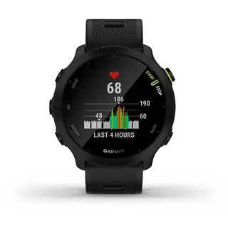 Garmin Forerunner 55 BT 42,0 mm Kunststoffgehäuse schwarz Silikonarmband schwarz M
