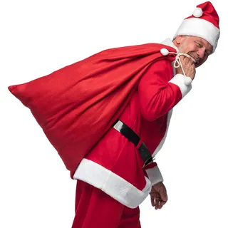 Boland 13395 - Geschenkesack, 60 x 100 cm, Tasche für Weihnachten, Weihnachtsmann Sack, Geschenkbeutel
