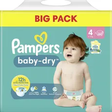 Bild Pampers® Windeln baby-dryTM BIG PACK Größe Gr.4 Maxi 9-14kg