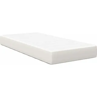 Bettmatratze mit Matratze Creme 100 x 200 cm Stoff - Creme