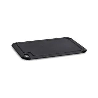 Zeller Schneidebrett Eco mit Saftrille, Holzfaserlaminat, Schwarzes Schneidebrett "Eco" aus gepressten Holzfasern, Maße (L x B x H): 275 x 370 x 6 mm
