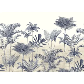 Rasch Textil Rasch Vlies Fototapete 556247 Blau-Mittelblau Muster & Motive 2,65 m x 3,71 m