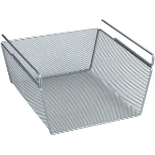 Wenko Einhängekorb M zusätzlicher Stauraum ohne Bohren 28,0 x 27,5 x 15,0 cm silber