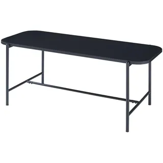 [en.casa] Couchtisch Samnanger 110x50x45cm Stahl Schwarz - Schwarz