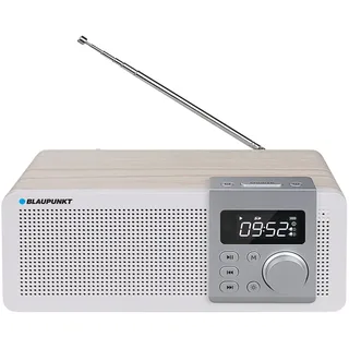 Blaupunkt Radiowecke Bluetooth AUX SD SLOT Schlummer Modus - Weiß, Braun