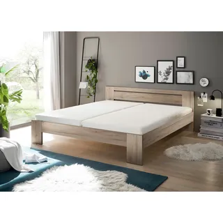 Stella Trading Futonbett CANNES Eiche San Remo hell, B:185cm H:71cm L:204cm, Betten,