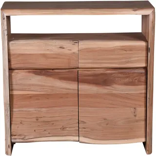 SIT Möbel Kommode Massive Akazie 90 x 90 x 40 cm Beige