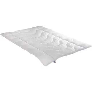 Irisette Lotte Ganzjahresdecke – Produziert in Deutschland - Steppbett mit Top Cool Gewebe, 95 Grad waschbar, inkl. Aufbewahrungstasche, 155 x 220 cm, weiß, Öko-Tex Zertifiziert
