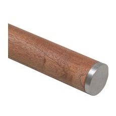 Endkappe Edelstahl flach für Holzhandlauf Ø 40 mm