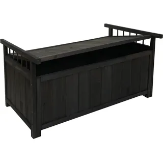 MCW Aufbewahrungstruhe O13 Auflagenbox Tanne Holz MVG 53x108x60cm Anthrazit
