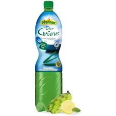 Pfanner Der Grüne – 6 x 1,5 l PET Flasche - Eistee Zitrone Kaktusfeige aus direkt aufgebrühtem Grüntee - Vorratspack