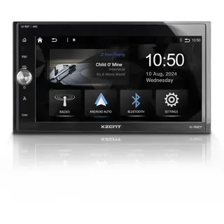 Xzent X-527 2-Din Autoradio, Multimediasystem mit 6,75“/17,1 cm Touchscreen, Mediencenter mit DAB+, USB, UKW, Apple CarPlay, Android Auto, für PKWs oder Reisemobile