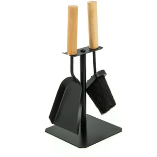 Valo Kaminbesteck Trondheim 2-teilig Metall 16 x 16 x 35 cm Schwarz