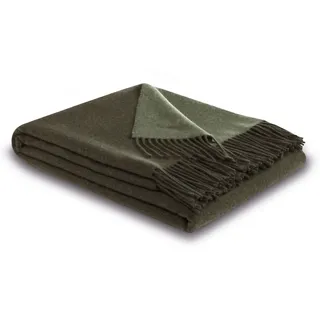 Biederlack Plaid Kaschmirplaid von Biederlack super weich 80% Wolle, 20% Kaschmir, Biederlack, Made in Europe grün 130 cm x 170 cm