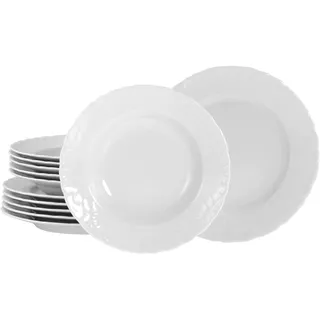 CreaTable Rokoko Weiss Tafelservice 12-tlg. für 6 Personen