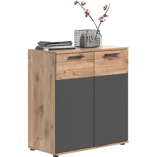 INOSIGN Sideboard »Riga, Breite 90 cm, 2 Türen mit Softclose, 4 Einlegeböden, 6 Fächer« hochwertige Rillenfräsung, Schuhkommode, Kommode, Anrichte, Schrank