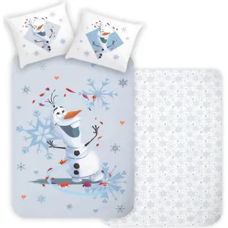 Disney Frozen Eiskönigin Bettwäsche Olaf Anna Elsa 135x200cm
