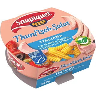 Saupiquet Rio Mare Thunfisch-Salat Italiana, MSC zertifiziert, Fix und fertig zubereitet, Ideal für unterwegs, 160g (Packung mit 5)