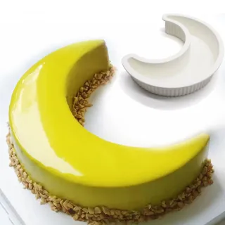 Norhogo 3D Silikon Kuchenform, 3D Mondform Silikon Mond, Mousse-Kuchenform, Kuchen Dekorieren Werkzeuge BPA FREI