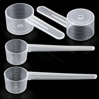 4 Stück Messlöffel Gramm, Dosierlöffel mit Skala 3g, 4g, 5g, 10g Waagen | Transparent Messlöffel Gramm, Scoop Löffel, Dosier-Löffel 5g,Creatin Löffelfür Backen Kochen Kaffee Waschpulver Proteinpulver