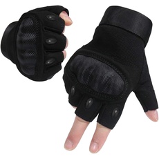 HIKEMAN Handschuhe für Männer und Frauen Touch Screen Hart Knuckle Handschuhe für Outdoor Sport und Arbeit geeignet für Radfahren Motorrad Wandern Klettern Lumbering Heavy Industry... (Half Black, M)