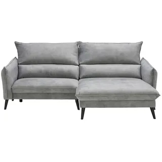 Carryhome Ecksofa , Grau , Textil , Kiefer , massiv , Füllung: Silikon , Ottomane rechts, L-Form , 238x170 cm , Stoffauswahl, seitenverkehrt erhältlich, Hocker erhältlich , Wohnzimmer, Sofas & Couches, Wohnlandschaften, Ecksofas