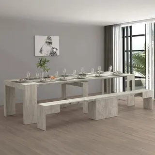 Dmora Crispin Konsolentisch 66 x 25 x 45 cm grau